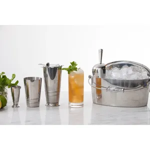 Luxury Aluminium <b>Ice</b> <b>Bucket</b> Handmade Decorative Hammered Finish Beverage Cooling Eco-Friendly Tabletop Use Modern Design ZAHID - Product Image 3