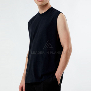 Camiseta sin mangas para hombre, de algodón transpirable, para gimnasio, fitness, entrenamiento, fabricante OEM - Product Image 2