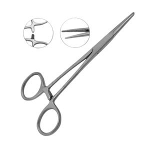 คีมหนีบหลอดเลือดแบบตรง Halsted Hemostatic Clamp ทำจากสแตนเลสสตีล คีมหนีบหลอดเลือดสำหรับผ่าตัด ปากหยัก มีระบบล็อค - Product Image 6