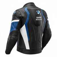 Blouson de moto classique en cuir de vachette BM Newly RacePro S1000 RR pour piste/cyclisme, style Cafe Racer, avec bosse, pour homme, certifié CE