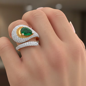 Anillo Vintage con Diseño de Serpiente Entrelazada y Diamantes para Cóctel, Boda, Fiesta, Regalo de Joyería para Ella - Product Image 2