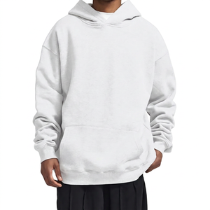 Sudadera con capucha personalizada 2026 para hombre, estilo oversize, lisa, de forro polar, con hombros caídos y bolsillos, ropa urbana. - Product Image 4