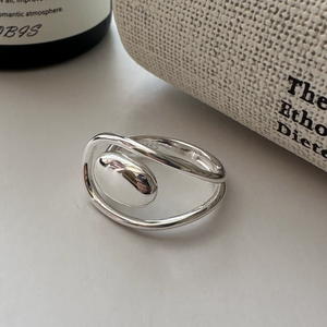Bague ovale rétro simple en argent sterling S925, style coréen, design de niche, bague de mode coréenne pour personnalité affirmée - Product Image 2