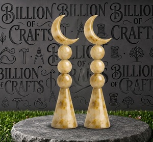 Juego de Figuras de Luna Creciente de Resina Morada Hechas a Mano, Decoración Islámica para el Hogar, Regalo para Ramadán y Eid - Product Image 1