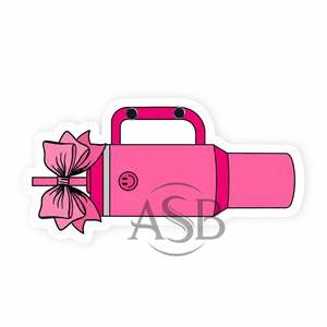 Taza Rosa Personalizada con Lazo Rosa, Taza Aislante de Acrílico Sostenible y Bonita para Extensiones de Pestañas - Product Image 2