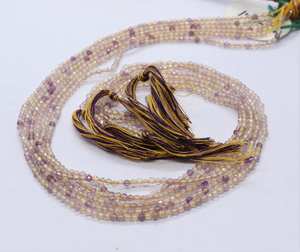 Cuentas facetadas de ametrino AAA de 2 mm, pequeñas cuentas de piedras preciosas de ametrino, 13 pulgadas, cuentas sueltas de ametrino natural pequeñas para joyería - Product Image 2