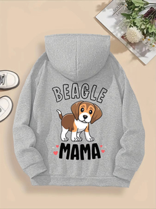Women Hoodies Chubby Beagle Mother 2026 Autumn and <b>Winter</b> Simple Design Women's Hoodie <b>Top</b> Long Sleeved Casual - Product Image 4