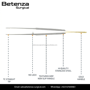 คีมผูกไหมไมโคร TC ด้ามจับสีทอง คีมผ่าตัดขนาดเล็กทำจากสแตนเลสสำหรับเครื่องมือผ่าตัดจุลศัลยกรรมตา - Product Image 3