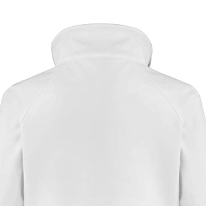 Veste unisexe blanche imperméable à capuche en softshell épais, coupe-vent, fermeture éclair quart de tour, coupe régulière, pour l'hiver et les activités de plein air - Product Image 4
