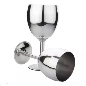 Attractive Design Stainless Steel Wine <b>Glass</b> Set of 2 Modern Design Break Resistant Party <b>Goblets</b> Round Shape Home Wine <b>Glass</b> - Product Image 4