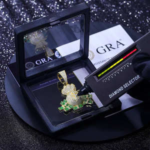 Collares de Plata S925 con Moissanita, Colgante de Bolsa de Dinero con Color VVS, Joyería Creativa Estilo Hip Hop - Product Image 2