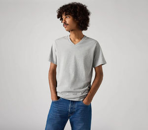 Camisetas de algodón con cuello en V para hombre, venta al por mayor, camisetas de algodón ajustadas sin estampado para hombre, nueva llegada, venta al por mayor - Product Image 2