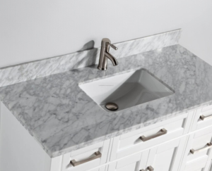 Marble Vanity 48 Inch with Mirror Bathroom Vanity Luxury Bathroom Vanities White Bathroom Cabinet - Product Image 3