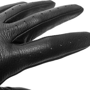 Gants de conduite en cuir de daim noir, compatibles avec les écrans tactiles - Product Image 5