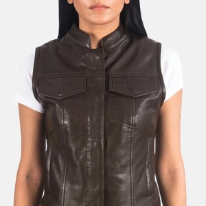 Chaleco de Cuero Impermeable de Alta Calidad para Mujer, Talla Personalizada, con Bolsillos, Transpirable - Product Image 5