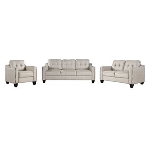 Set da Soggiorno a 3 Pezzi con Cuscini Trapuntati - Product Image 5