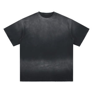 เสื้อยืดพิมพ์ลายวินเทจแบบย้อมสีเอซิด โลโก้สั่งทำ ผ้าคอตตอนหนา 100% ทรงบ็อกซี่ ตัดเย็บขอบดิบ ผ้าเจอร์ซีย์เนื้อหนา ซันเฟด - Product Image 1