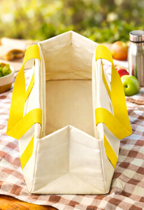 Grand sac de plage en toile de coton – Sac de courses réutilisable et écologique avec logo personnalisé - Product Image 4