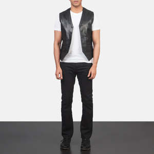 Chaleco de Cuero Premium para Hombre, Estilo Motero, Sin Mangas, para Motociclismo, Casual, a la Moda, Personalizado, Venta al Por Mayor, OEM - Product Image 6