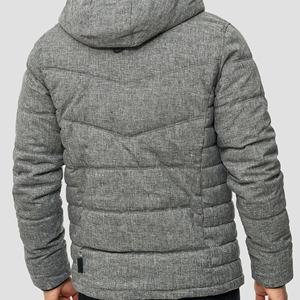 Men’s Winter Warmth Hooded Quilted Puffer Jacket <b>Cloud</b> Layer Puffer Jacket - Product Image 2