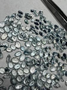 Aguamarina Genuina Facetada, Calibrada para Joyería, Gema de Aguamarina Premium, Ovalada, Forma de Pera, en Milímetros - Product Image 3