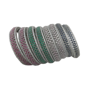 Bracelets élégants en laiton taille émeraude américaine | Mariage de luxe pour femmes, bijoux de fête et de fiançailles, bracelet en alliage de cuivre - Product Image 1