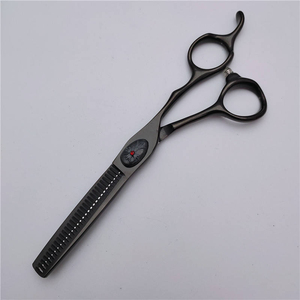 Black <b>Barber</b> Scissor <b>Set</b> Custom Brand Professional Hairdresser Shears Thinning Scissors Kit Salon <b>Barber</b> Shop Cutting Tools - Product Image 2