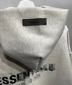 Sudaderas con Capucha Oversize de Lujo Personalizadas SS22 Essentials, Tejidas, 100% Algodón, con Flocado, en Colores Avena Claro y Avena Oscuro, Elásticas, 3D - Product Image 4