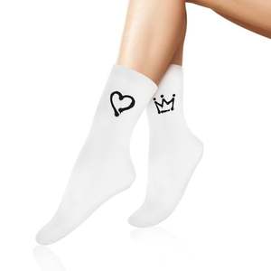 Chaussettes courtes en coton blanc avec impression par transfert thermique 'Do You Speak English' respirantes décontractées pour adultes été - Product Image 4