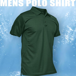 Venta al por mayor personalizado de los hombres para Polos patrón sólido lienzo en blanco liso uniforme de negocios mono con logotipo bordado - Product Image 6