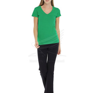 T-shirts décontractés pour femmes, style estival très populaire, taille personnalisée, toile respirante, 100% coton, haute qualité, en stock - Product Image 4