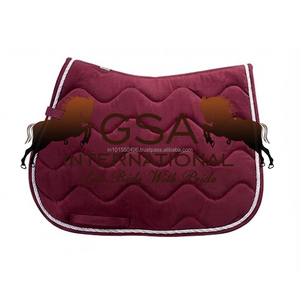 แผ่นรองอานม้าสำหรับกระโดดขี่ม้า ทำจากผ้าฝ้าย พร้อมใยโพลีเอสเตอร์ระบายอากาศได้ดีเยี่ยม และการเย็บแบบซิกแซก สำหรับกีฬาและการแข่งขัน - Product Image 5