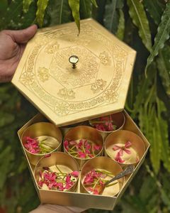 Metal <b>Masala</b> <b>Box</b> For Everyday Kitchen Spice Storage With Multiple Sections And Easy To Clean Surface - Product Image 4