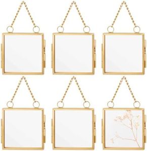 Marco de Fotos Colgante de Vidrio y Metal para Decoración del Hogar, con Vidrio de Doble Cara, Marcos de Fotos Decorativos Personalizados - Product Image 2