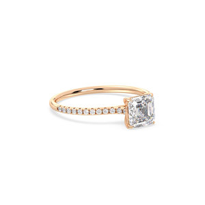 Bague solitaire REYES luxueuse en or massif 14 carats avec diamant HPHT CVD cultivé en laboratoire, élégante, durable, idéale pour un mariage ou une fête, bijou cadeau. - Product Image 3