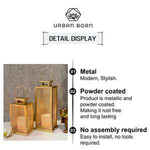 โคมไฟโลหะสีทองพรีเมียมพร้อมที่ใส่เทียนทำมือ สำหรับโรงแรม งานปาร์ตี้ และตกแต่งบ้าน ในราคาส่งออกจำนวนมาก - Product Image 4