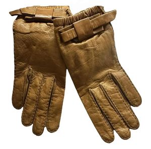 Gants d'hiver unisexes en cuir PU marron de qualité supérieure, imperméables, légers, avec poignées intégrales et fermeture auto-agrippante pour le froid - Product Image 1