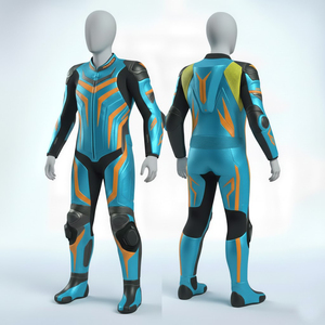 Combinaison de protection pour garçons, tenue de course, combinaison durable, légère et confortable, en cuir véritable, vestes de moto - Product Image 6