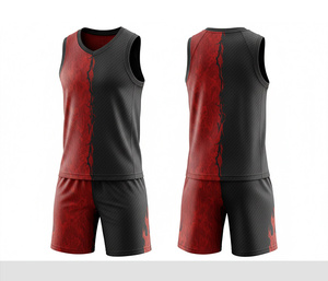 Full Sublimation Basketball Jersey Set Quick Dry Breathable <b>Polyester</b> Jersey And <b>Shorts</b> Team Sportswear For Men Women Youth - Product Image 1