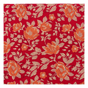 Tissu en voile de coton imprimé à la main à rayures florales roses, léger, respirant, en fil peigné tissé, 60x60, 90 GSM, pour accessoires de jouets - Product Image 3
