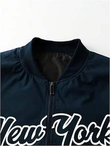 เสื้อแจ็คเก็ตเลตเตอร์แมนผู้ชายสำหรับฤดูหนาว ให้ความอบอุ่น สวมใส่สบาย คอตั้ง โลโก้ด้านหน้า กันลม คุณภาพสูง เป็นมิตรกับสิ่งแวดล้อม ราคาสมเหตุสมผล - Product Image 4