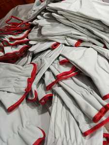 Guantes de Conducción con Parche de Cuero en la Palma, Guantes de Seguridad Anticorte, Antideslizantes y Anti-Impactos, Estilo sin Dedos para Trabajar y Conducir - Product Image 5