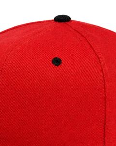 Customized Red Black <b>Flat</b> Brim Snapback <b>Cap</b> For Men Women Adjustable Cotton Baseball Hat Casual Streetwear Premium Quality - Product Image 5