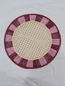 Handmade Floral Scalloped Placemat and Charger <b>Plates</b> From Vietnam Factory for Dining Table Set of <b>Mats</b> & Pads - Product Image 4