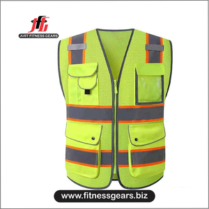 2025 High Visibility Canvas Vintage Construction <b>Safety</b> Vest Jacket Reflective Work Clothing for <b>Roadway</b> <b>Safety</b> Summer Outer - Product Image 2