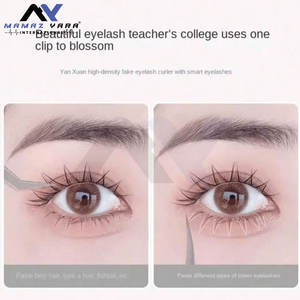 Pince à épiler en acier inoxydable argenté avec pointe courbée, applicateur d'extensions de cils, pince à maquillage, lot de 2 pièces - Product Image 4