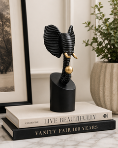 Modern Abstract <b>Elephant</b> Head Sculpture Polyresin Tabletop Figurine Decorative Home Office <b>Decor</b> Accent - Product Image 6