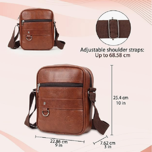 Leather Sling <b>Bag</b> Crossbody Shoulder <b>Bag</b> with Adjustable Strap for Travel, School, <b>College</b> & Daily Use - Product Image 2