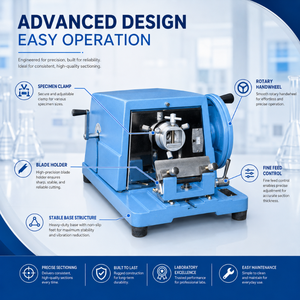 Microtome rotatif industriel Novel Industries NV-RM 11 |   Coupe-tissus manuel de précision pour paraffine, garantie 2 ans, OEM - Product Image 5