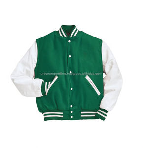 New Varsity College Letterman Jacket Personalizar logo Bordado Body Sleeves High School Varsity Jacket - Product Image 4